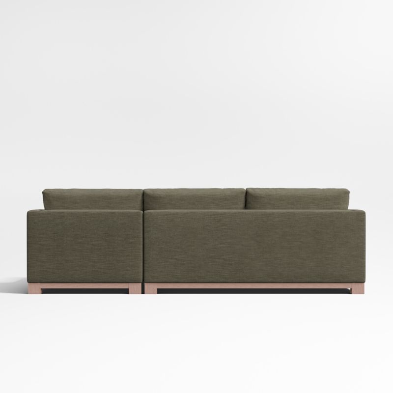 Gather Deep Wood Base Bench 2-Piece Chaise Sectional Sofa - image 11 of 14