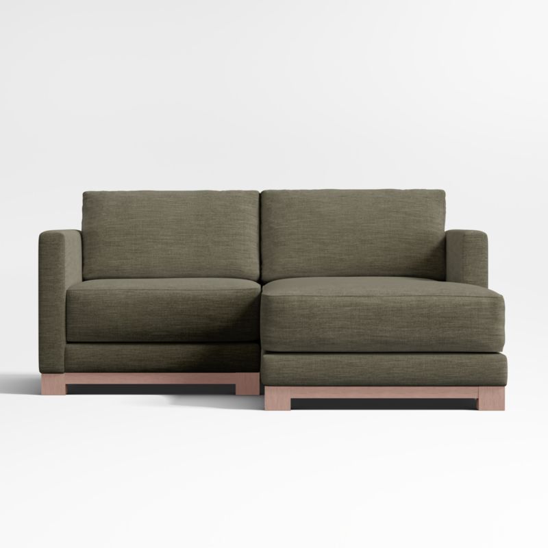 Gather Deep Wood Base 2-Piece Chaise Sectional Sofa - image 0 of 14