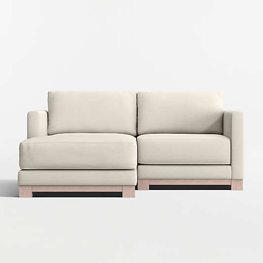 Gather Deep Wood Base 2-Piece Chaise Sectional Sofa