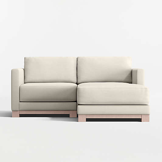 Gather Deep Wood Base 2-Piece Chaise Sectional Sofa