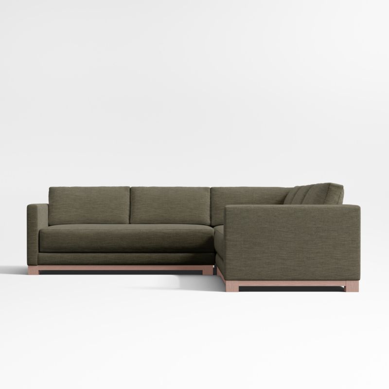 Gather Deep Wood Base Bench 3-Piece L-Shaped Sectional Sofa - image 10 of 13