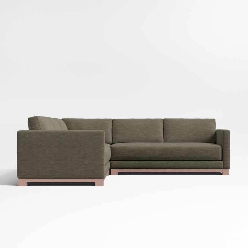 Gather Deep Wood Base Bench 3-Piece L-Shaped Sectional Sofa - image 9 of 13