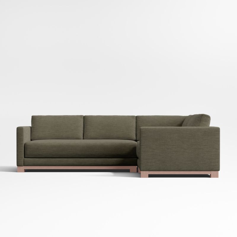 Gather Deep Wood Base Bench 3-Piece L-Shaped Sectional Sofa - image 10 of 14