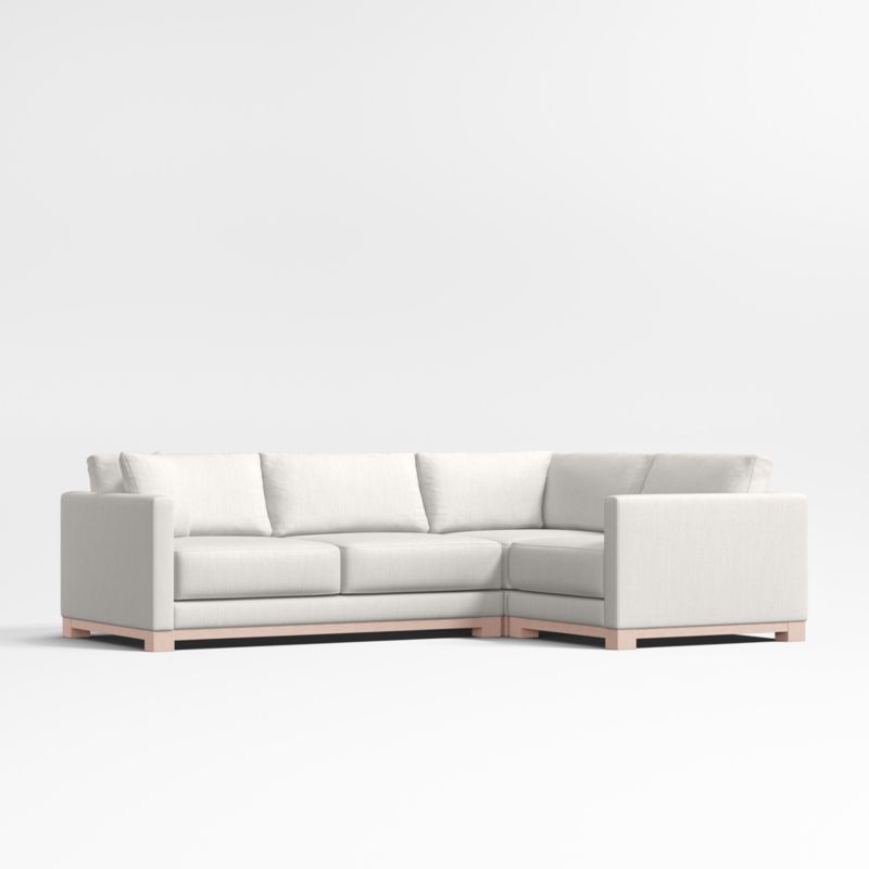 Gather Deep Wood Base 3-Piece L-Shaped Sectional Sofa - image 0 of 14