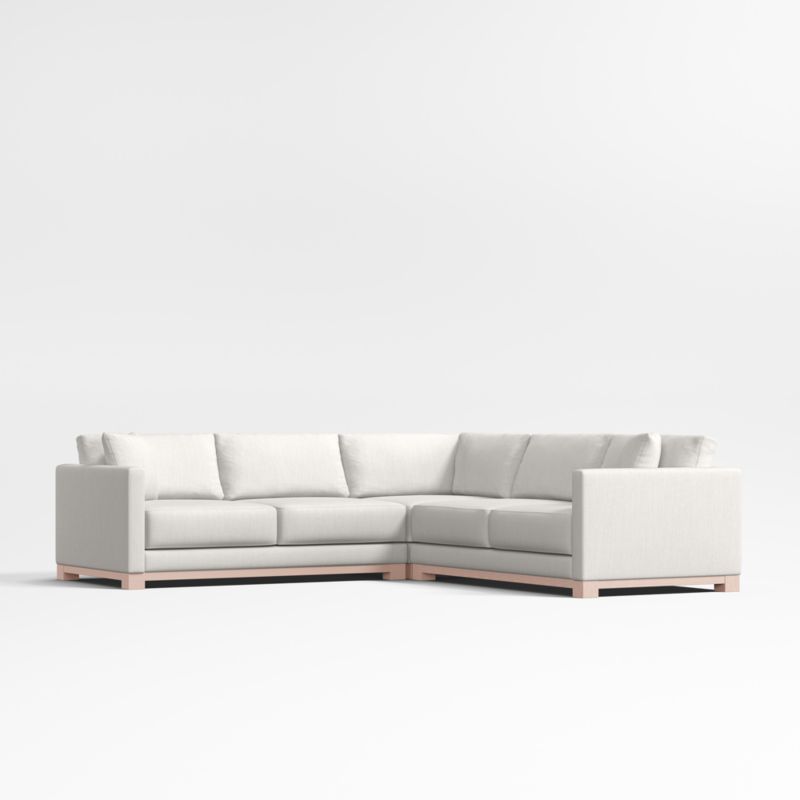 Gather Deep Wood Base 3-Piece L-Shaped Sectional Sofa - image 0 of 14