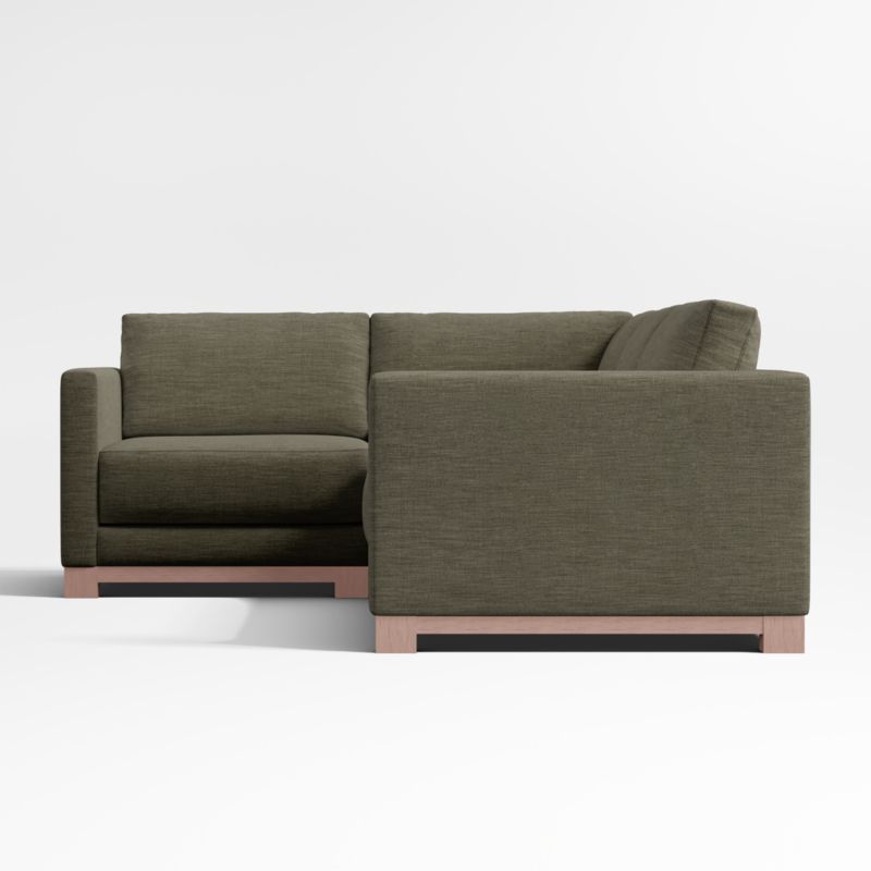 Gather Deep Wood Base Bench 3-Piece L-Shaped Sectional Sofa - image 11 of 14