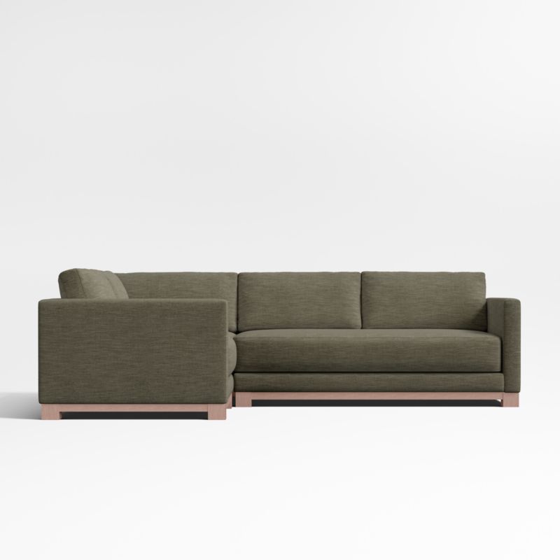 Gather Deep Wood Base Bench 3-Piece L-Shaped Sectional Sofa - image 10 of 14