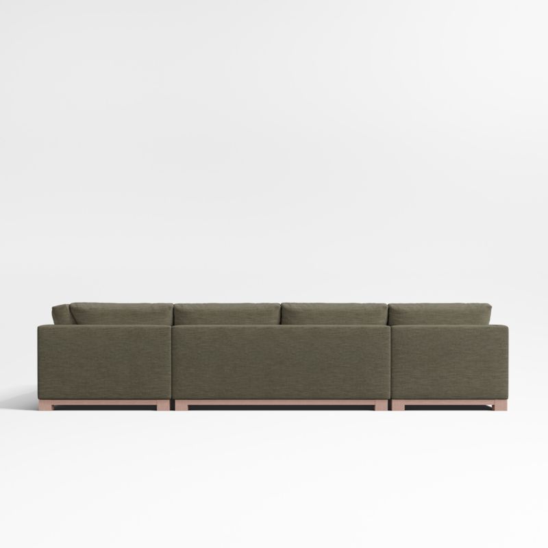 Gather Deep Wood Base Bench 4-Piece L-Shaped Sectional Sofa - image 11 of 13