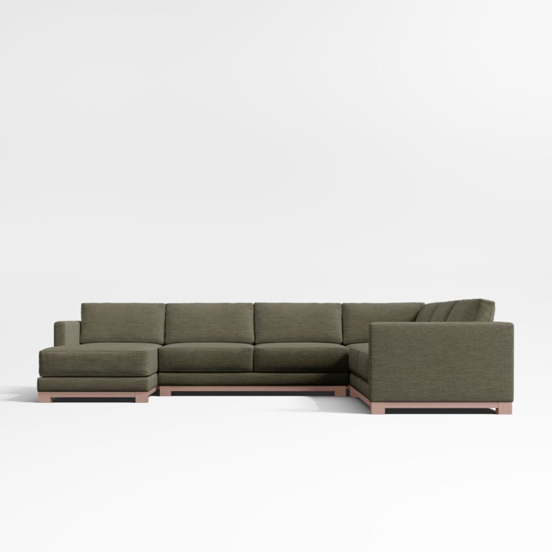 Gather Deep Wood Base 4-Piece L-Shaped Sectional Sofa - image 9 of 13