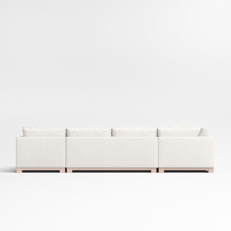 Gather Deep Wood Base Bench 4-Piece Corner Sectional Sofa - image 13 of 15