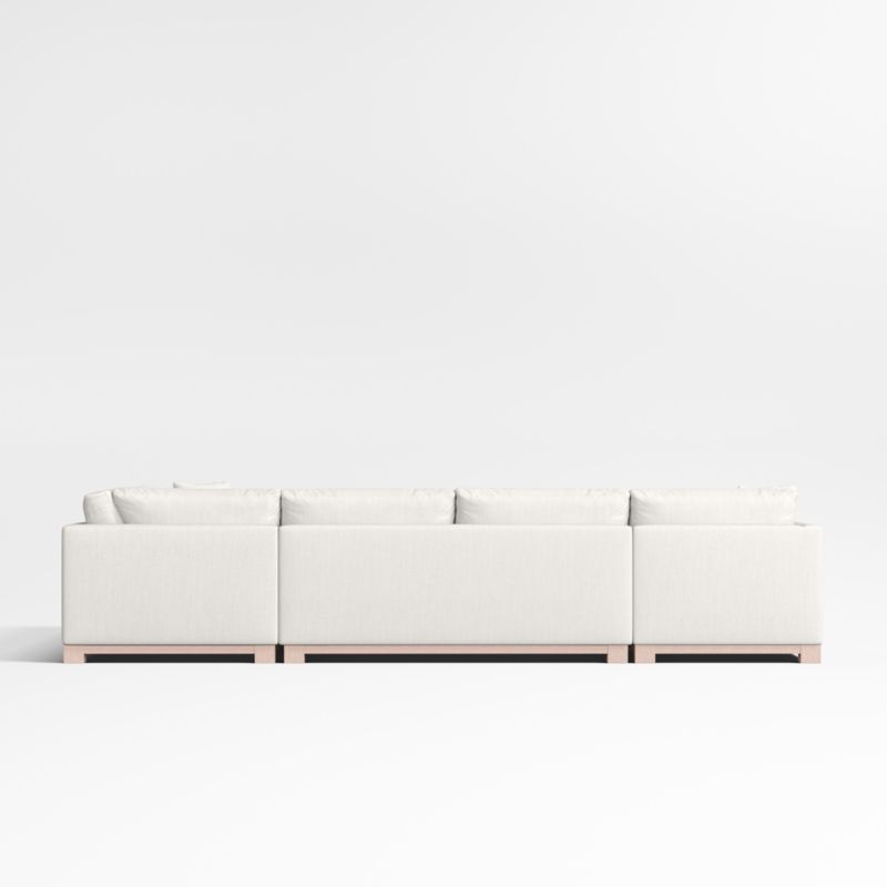 Gather Deep Wood Base Bench 4-Piece L-Shaped Sectional Sofa - image 13 of 15