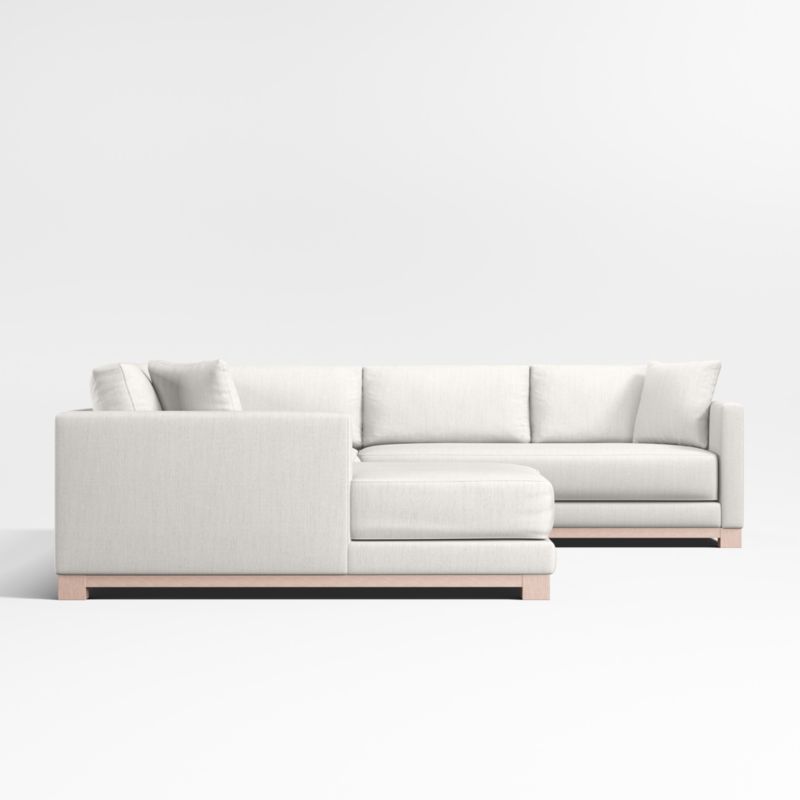 Gather Deep Wood Base Bench 4-Piece L-Shaped Sectional Sofa - image 12 of 15