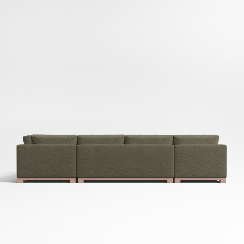 Gather Deep Wood Base Bench 4-Piece Corner Sectional Sofa - image 11 of 14