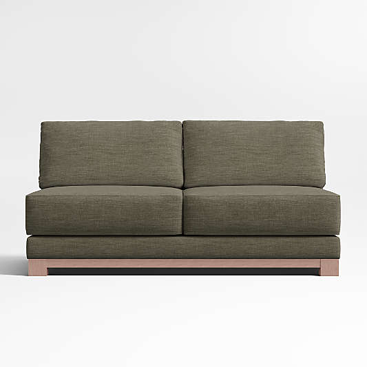 Gather Deep Wood Base Armless Sofa