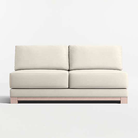 Gather Deep Wood Base Armless Sofa
