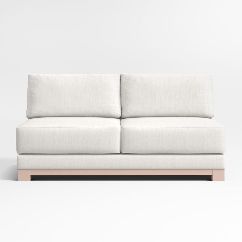 Gather Deep Wood Base Armless Sofa - image 0 of 3