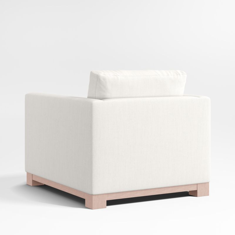 Gather Deep Wood Base Accent Chair | Crate & Barrel