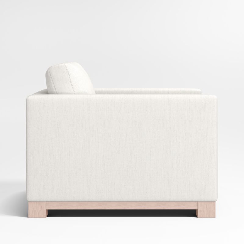 Gather Deep Wood Base Accent Chair | Crate & Barrel