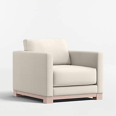 Gather Deep Wood Base Accent Chair