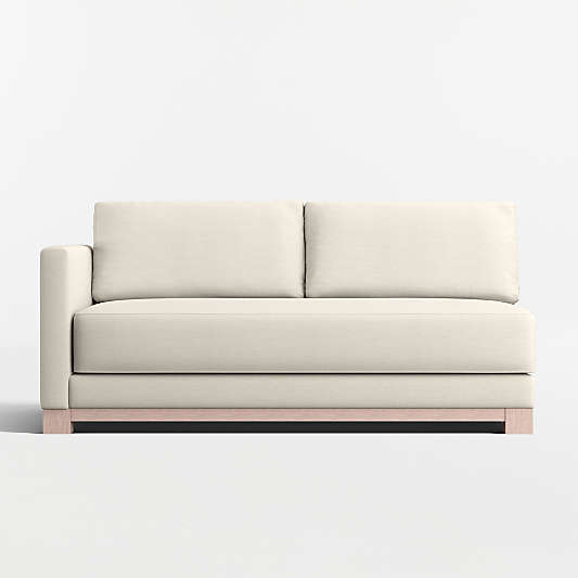 Gather Deep Wood Base Bench Left-Arm Sofa