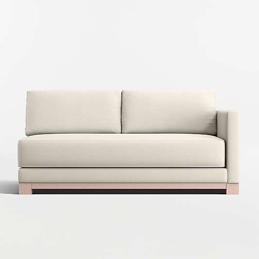 Gather Deep Wood Base Bench Right-Arm Sofa