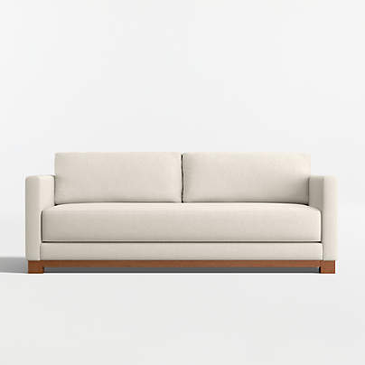 Gather Deep Wood Base 89" Bench Sofa