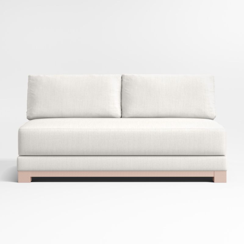 Gather Deep Wood Base Bench Armless Sofa - image 0 of 3