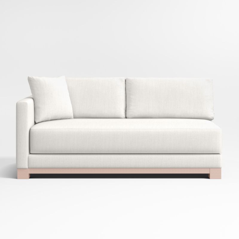 Gather Deep Wood Base Bench Left-Arm Sofa - image 0 of 3