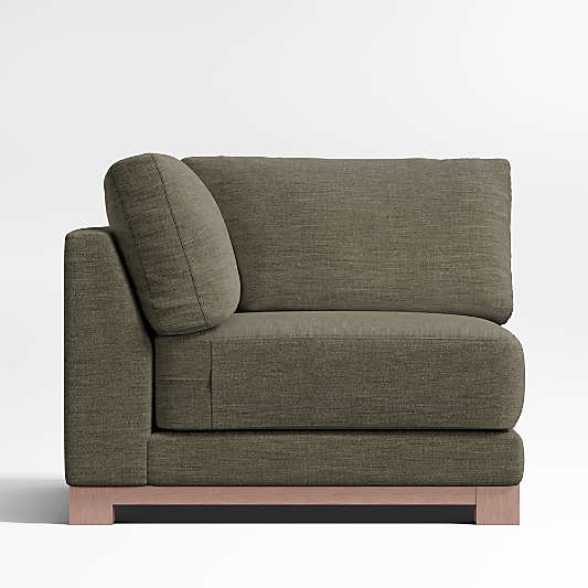Gather Deep Wood Base Corner Sectional Piece