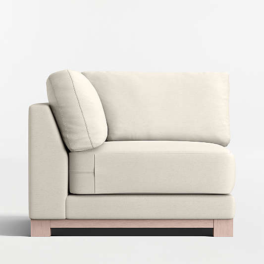 Gather Deep Wood Base Corner Sectional Piece