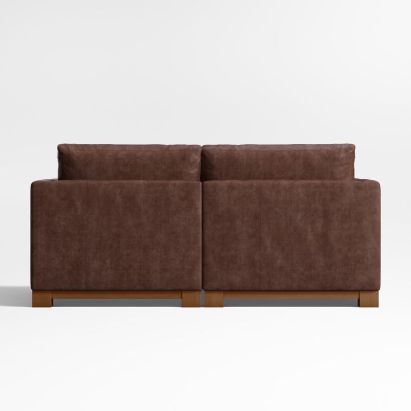 Gather Deep Wood Base Leather 2-Piece Chaise Sectional Sofa - image 5 of 7