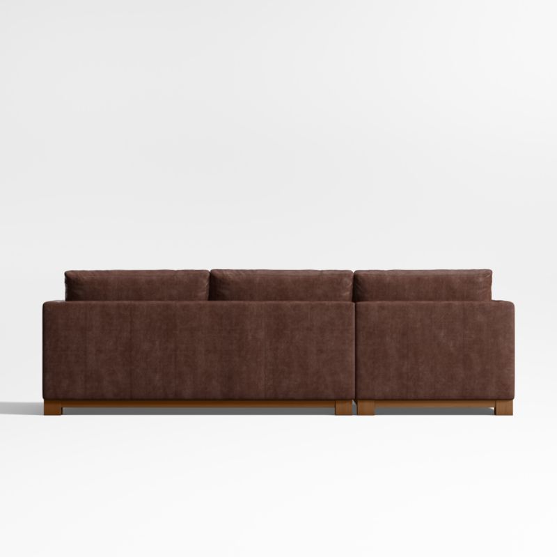 Gather Deep Wood Base Leather 2-Piece Chaise Sectional Sofa - image 5 of 7