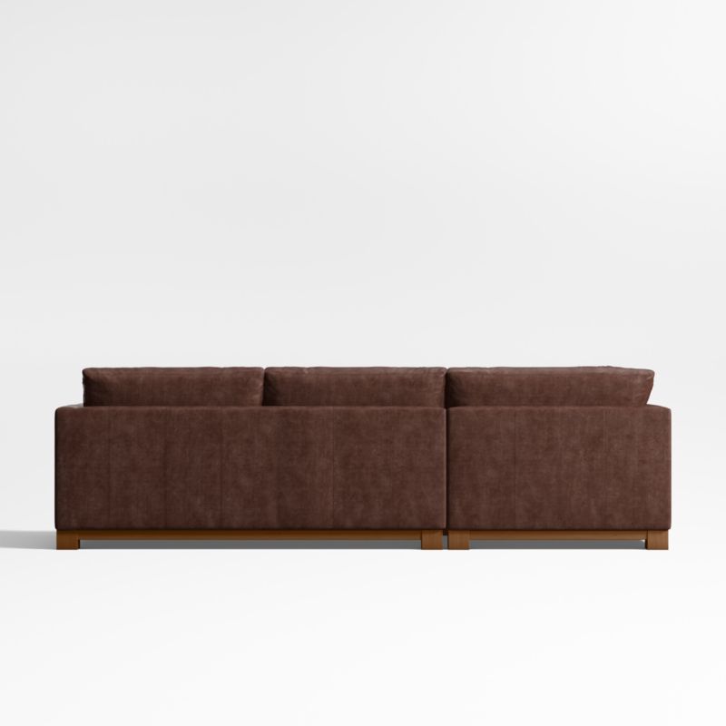 Gather Deep Wood Base Leather 3-Piece L-Shaped Sectional Sofa - image 5 of 7