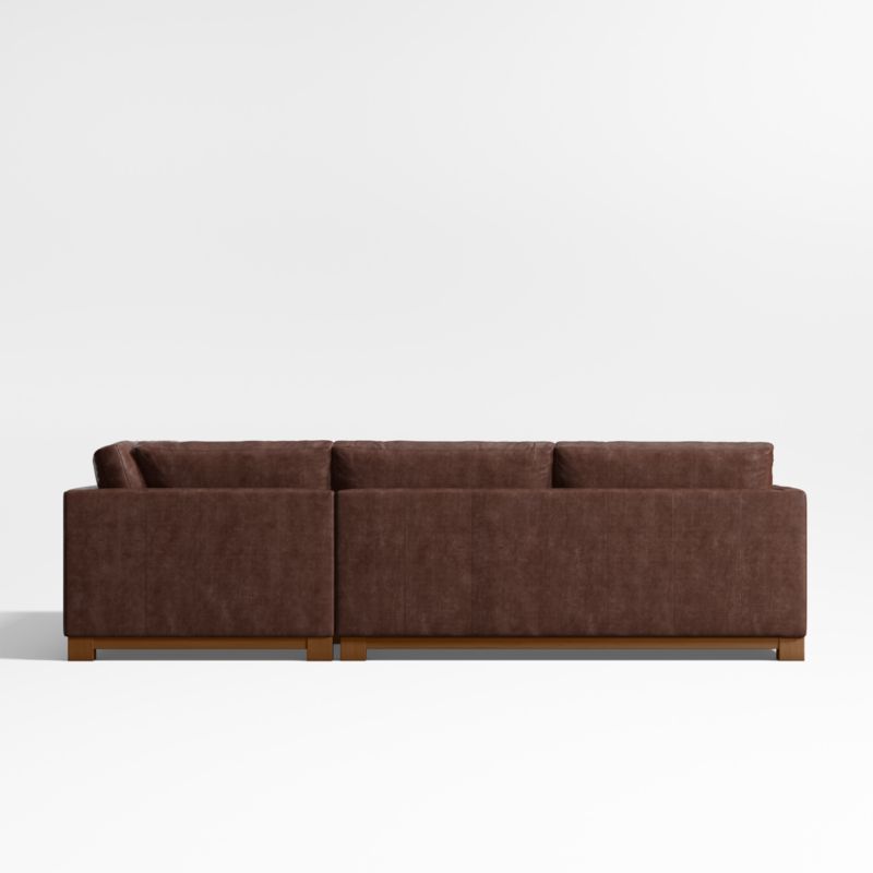 Gather Deep Wood Base Leather 3-Piece L-Shaped Sectional Sofa - image 4 of 7