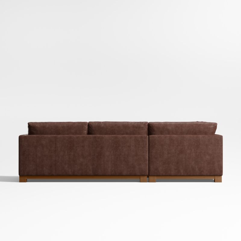 Gather Deep Wood Base Leather 3-Piece L-Shaped Sectional Sofa - image 5 of 7