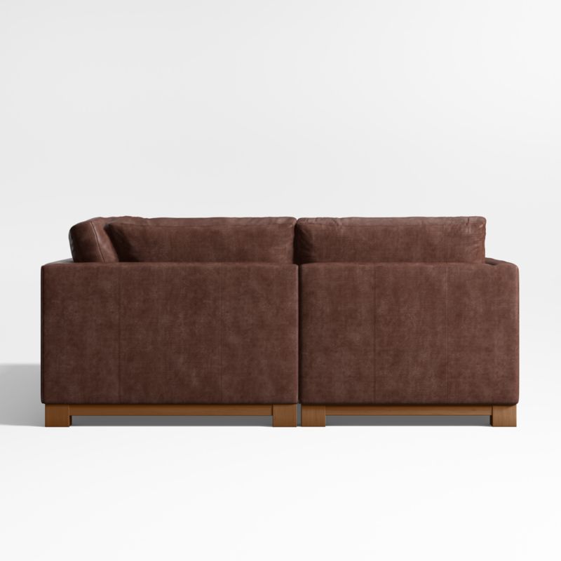 Gather Deep Wood Base Leather 3-Piece L-Shaped Sectional Sofa - image 4 of 7