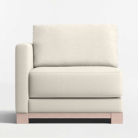 Gather Deep Wood Base Left-Arm Chair