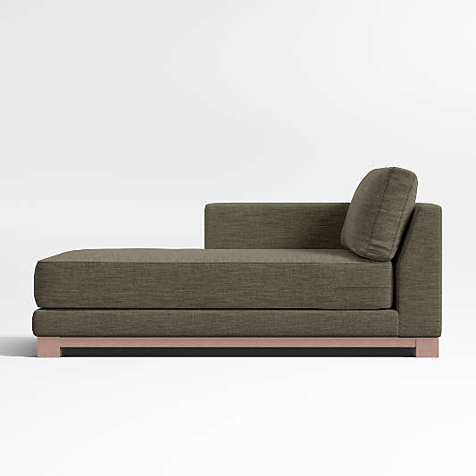 Gather Deep Wood Base Left-Arm Chaise