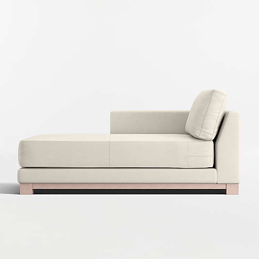 Gather Deep Wood Base Left-Arm Chaise