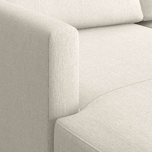 Gather Deep Wood Base 3-Piece U-Shaped Bench Sectional Sofa with Double Chaise Lounge