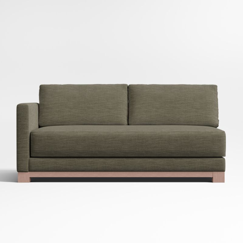 Gather Deep Wood Base Bench Left-Arm Sofa - image 0 of 2