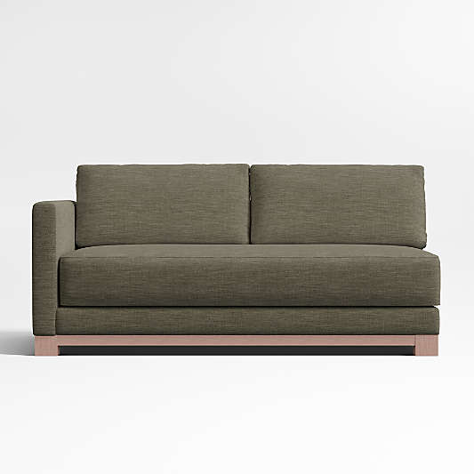 Gather Deep Wood Base Bench Left-Arm Sofa