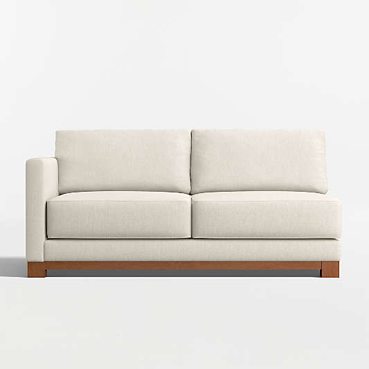 Gather Deep Wood Base Left-Arm Sofa Sectional Piece