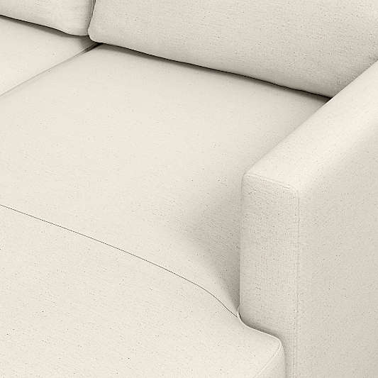 Gather Deep Wood Base Bench 2-Piece Chaise Sectional Sofa