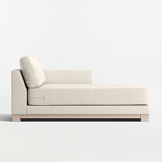 Gather Deep Wood Base Right-Arm Chaise Lounge
