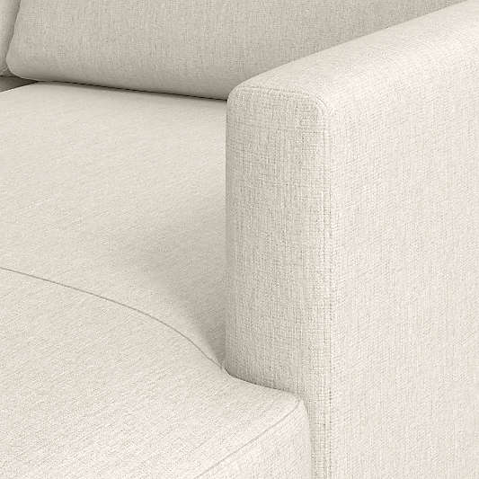 Gather Deep Wood Base 4-Piece L-Shaped Sectional Sofa with Chaise Lounge