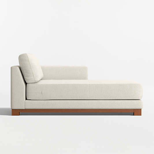 Gather Deep Wood Base Right-Arm Chaise Lounge Sectional Piece