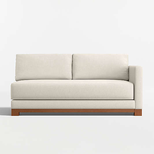 Gather Deep Wood Base Bench Right-Arm Sofa