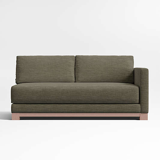 Gather Deep Wood Base Bench Right-Arm Sofa