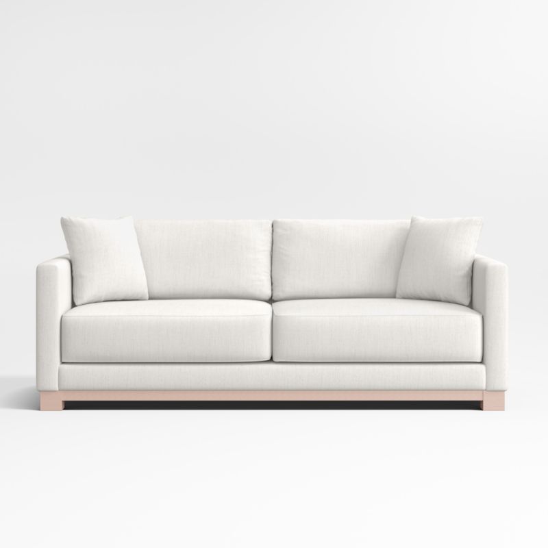 Gather Deep Wood Base Sofa + Reviews | Crate & Barrel